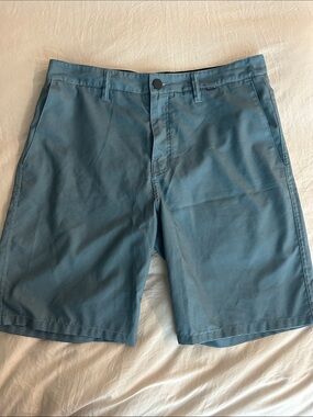 Men's Blue Striped Performance Shorts